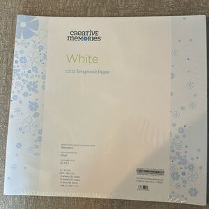 NEW Creative Memories 12 x 12 White pages for Flex- Hinge Album